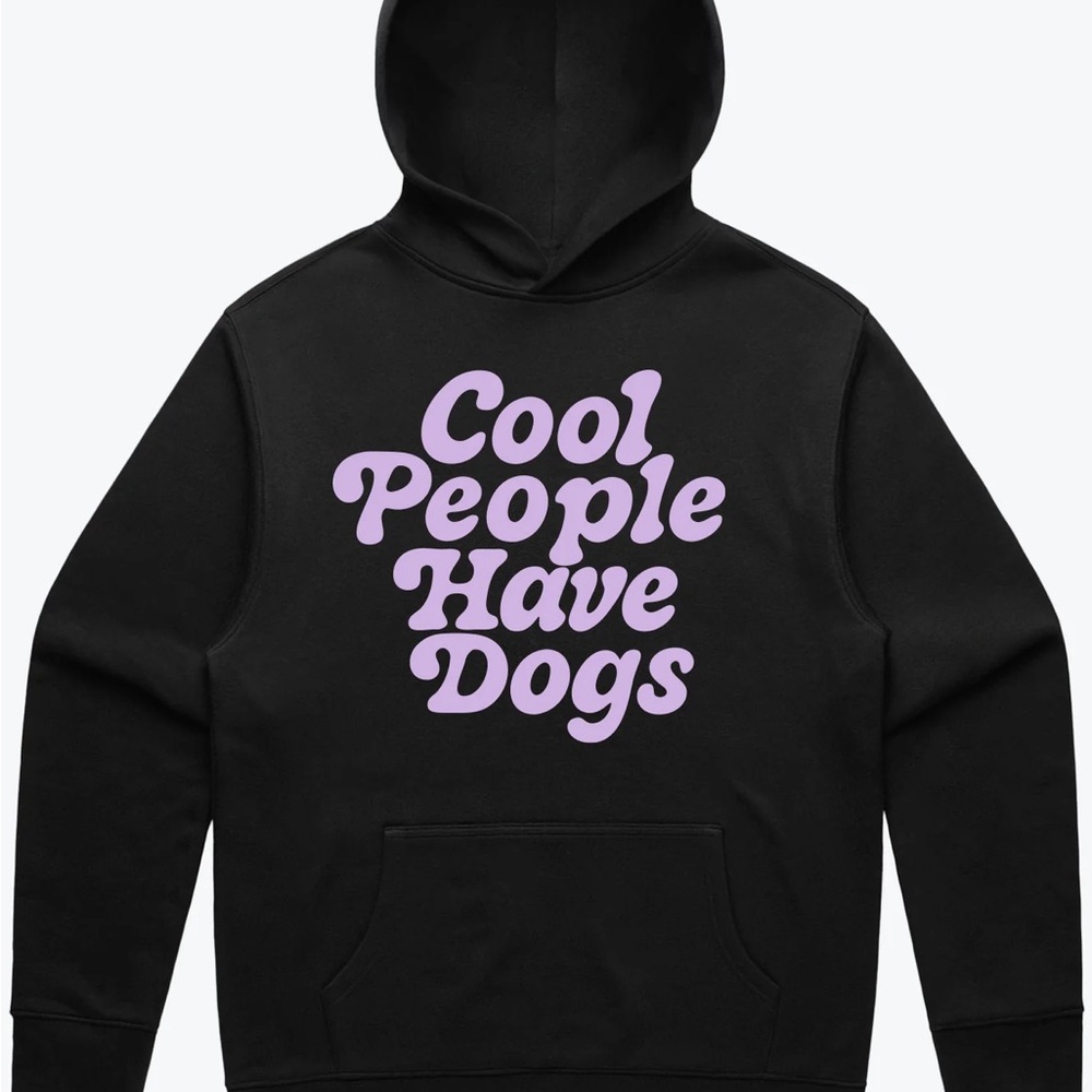 Hooman Threads Cool People Have Dogs Black Hoodie